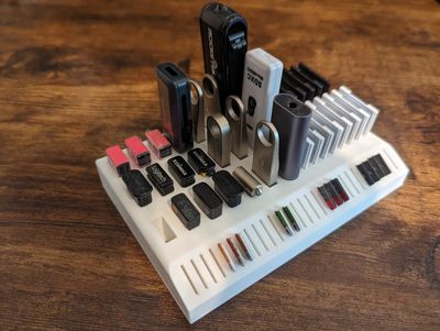 USB, SD, and MicroSD media holder